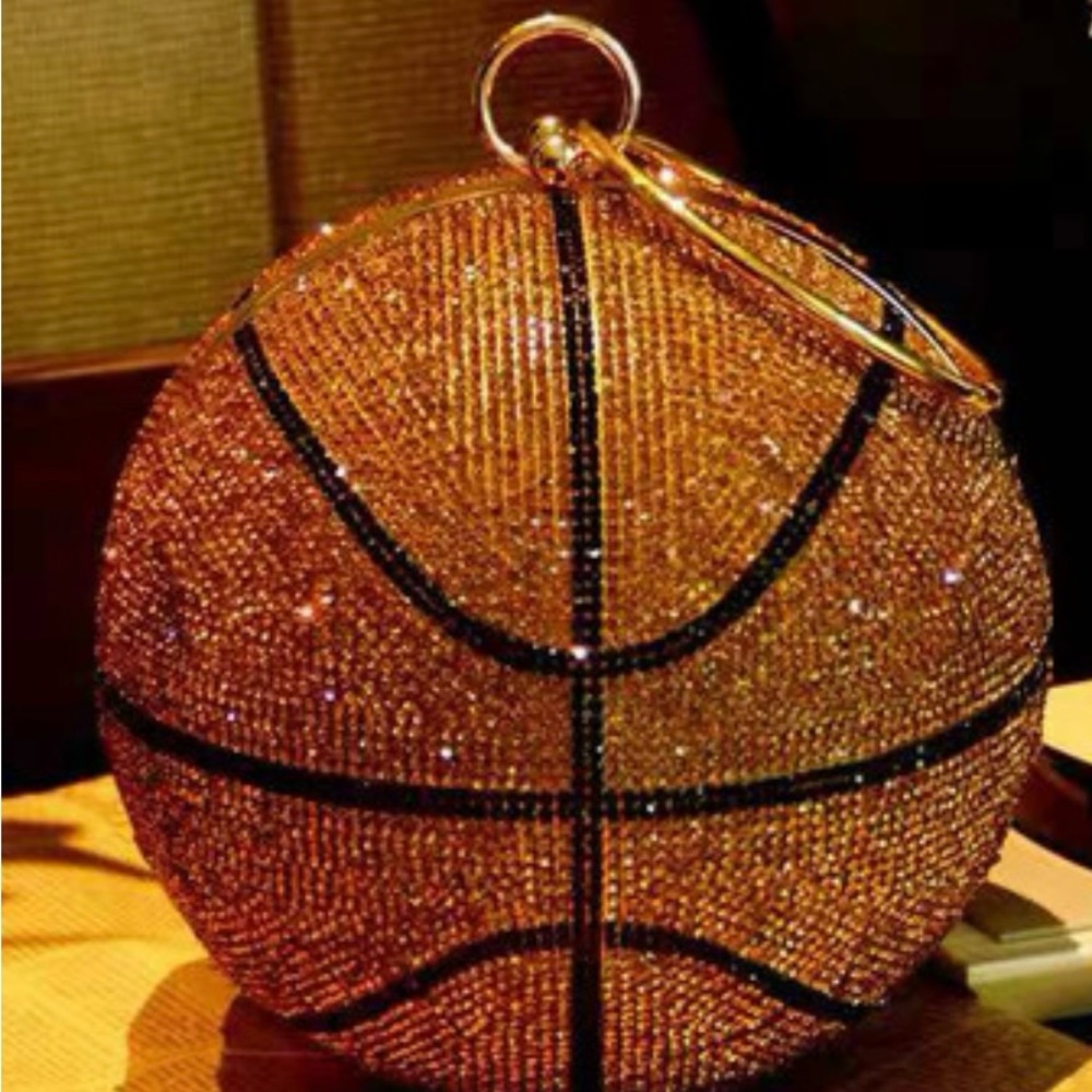 Rhinestone basketball clutch